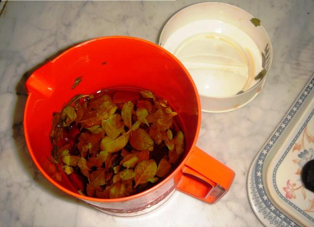After Isha, soak 5 ~ 7 grams of dried Henna leaves with 2 glasses of water in the jug and cover with the lid.